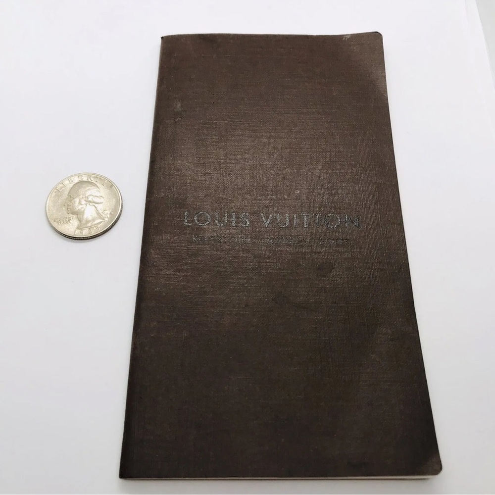 LOUIS VUITTON ADDRESS BOOK REPERTOIRE FRANCE PARIS BROWN DESIGNER UNUSED